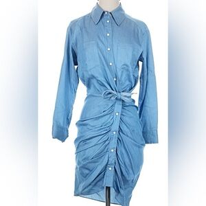 Veronica Beard Light Blue Long Sleeve Dress